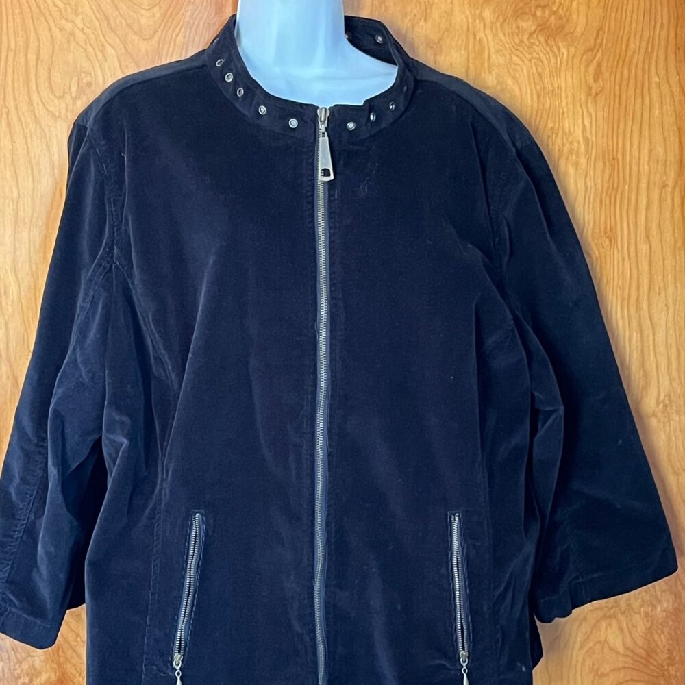 AMX black corduroy jacket - estimated XL